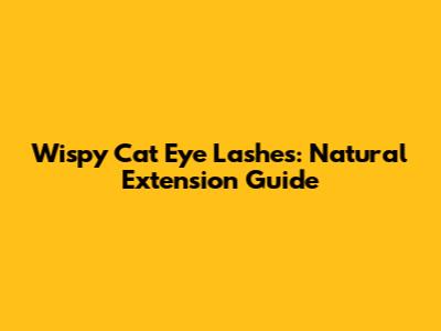 Wispy Cat Eye Lashes: Natural Extension Guide