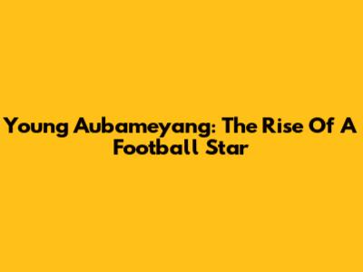 Young Aubameyang: The Rise Of A Football Star