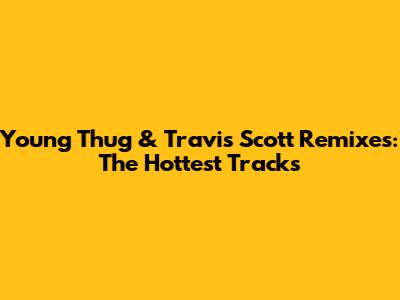 Young Thug & Travis Scott Remixes: The Hottest Tracks