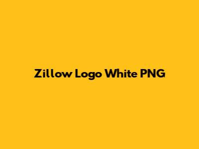 Zillow Logo White PNG